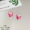 Rosa Barbie Liga de Cerâmica Acrílico Contas Pintadas à Mão Contas de Arroz Pulseira DIY Acessórios de Joias Feitos à Mão