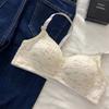 Ropa interior japonesa sin marcas para mujer, sujetador de una pieza con escote fruncido y grande, anticaída, de una pieza, para niñas