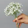 Simulação de 3 Galhos de Gipsofila, Margaridas Frescas Pequenas, Plantas Verdes, Decoração Exquisite para Cenas Domésticas e Casamentos