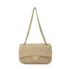 Bolsas Bolso de Hombro Acolchado Bordado Clásico, Bolso Cuadrado Pequeño de Moda y Versátil, Bolso Cruzado Pequeño con Cadena Estilo Chanel para Mujer