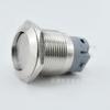 Interruptor de Botón Metálico Autoblocante de Cabeza Plana de 19 mm 3 Pines Impermeable Soldable/Montaje Zócalo para Cable 3 Pines