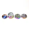 Set para Fumar Aleación de Zinc Creativo Molinillo de Dientes de Disco Galleta Grinder de Cigarrillos 63mm Grinder de Cigarrillos de Cinco Capas con Cajón