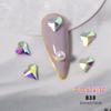 Joyería de diamantes de fondo plano al por mayor para arte de uñas Red trapezoidal AB mágica gota de agua semillas de melón taladro multi-corte forma de diamante desnudo diamante de color