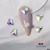 Atacado Joias Strass Flatback para Nail Art Influenciador Trapézio AB Iridescente Gota de Água Corte Marquise Diamante Nude Strass Colorido Irregular