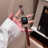 Para Apple Watch 678910 Generación Correa 42mm 46mm Hebilla Cuadrada y Metal Diamantado Patrón Cocodrilo
