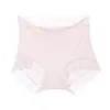 Panty Triangular de Encaje Antibacteriano Transpirable Elástico Talla Grande Hongxuan para Mujer de Cintura Alta de Seda de Hielo Sin Costuras en la Entrepierna Estilo Delgado de Verano