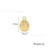Colgante de Acero Inoxidable Dorado Palmera/Árbol de la Vida/Árbol de la Prosperidad Artesanía de Relieve Estéreo Accesorios para Joyería DIY