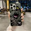Funda iPhone Gengar Sonriente Estilo Oscuro Graffiti iPhone 17 Estilo Japonés Anime Tendencia Hombres Mate Dura