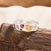 Anillo abierto de circonitas de estilo coreano INS Niche, diseño de lujo, combinable con todo, en plata de ley S925, textura para mujer.