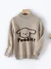 Suéter de lana para niños y niñas, otoño e invierno, nuevo suéter para bebé, suéter grueso y cálido con dibujos animados, camisa de base de cachemira