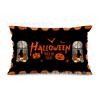 Temu Novo Mais Vendido Almofada de Cintura para Halloween Padrão Fantasma Bruxa Material de Linho Almofada Decorativa para Sofá de Halloween
