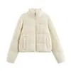 Producto Nuevo Invierno 2025 Estilo Europeo y Americano Moderno Versátil Casual Sencillo Chaqueta de Algodón Tejido para Mujer 6318229