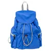 Mochila de Nylon Ultraleve Lavável para o Dia a Dia com Cordão, Simples e Versátil para Uso Diário, Mochila Casual Portátil para Estudantes