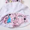 Traje de baño para niña Sim Princesa Falda Hombro Descubierto Lindos Dibujos Animados Niñas Pequeñas y Grandes Trajes de Baño para Niñas 0-3-6 Años