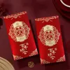 Sobres Rojos para Bodas al por Mayor Modelo Nuevo 2026 Estampado en Oro Celebración de Bodas Paquetes Rojos de Cartón Grueso Carácter de Doble Felicidad Venta Directa de Fábrica
