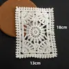 Hilo de Algodón Tejido Retro Espesado Encaje Hueco Mantel de Café Parche de Tela DIY Ropa Hecha a Mano Bolsillo Falso Posavasos Europeos