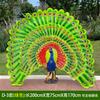 Adornos artesanales de simulación de distrito de parque de gran venta, escultura de pavo real de pantalla abierta de zoológico, decoración de campo de plástico reforzado con fibra de vidrio