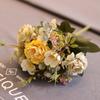 Ramo de 10 flores artificiales de peonía para el hogar, mesa de comedor, flores decorativas, flores falsas, flores de seda, conjunto de flores artificiales para boda.