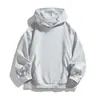 Moletom com Capuz Casual Jianheng Outdoor Cor Pura Retrô Soltinho para Casal com Capuz de Cordão e Logo Bordado para Homens