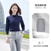 Camisa de manga larga para hombre, traje profesional de fibra de bambú, camisa sin planchado, ropa de trabajo de oficina gris claro para mujer.
