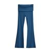 Calça de Yoga com Bainha Enrolada que Levanta a Cintura e Faz as Pernas Parecerem Mais Longas, Calça Flare para Mulheres 2026, Calça Casual de Cintura Alta Emagrecedora de Comprimento Total para Mulheres
