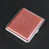 20 Estuche de Cigarrillos Grueso Metal Dibujado a Hilo Soporte para Cigarrillos Paquete Regular Grueso Resistente a la Presión Resistente al Sudor Portátil Estuche para Cigarrillos a Granel