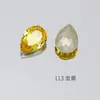 Popular Arte de Unha para Ano Novo Strass Pontiagudos Dourados Acessórios DIY Decorações de Unha Coloridas em Formato Oval