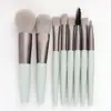 Set de Mini Brochas de Maquillaje de 8 Piezas, Brocha para Sombra de Ojos, Brocha para Polvo Corrector, Set de Brochas Portátil con Cerdas Suaves, Herramientas de Belleza Transfronterizas