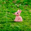 Adornos de Micropaisaje de Musgo Conejito Blanco de Orejas Pequeñas Conejo Transfronterizo Artesanías de Resina Pequeños Adornos Accesorios Decorativos