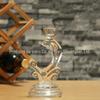 Fornecimento direto da fábrica castiçal de cristal transparente golfinho romântico francês cabeça única cera de vidro cera decoração de mesa ornamentos