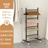 Arara de Exposição para Loja de Roupas, Prateleira de Armazenamento, Cabideiro Móvel para Roupas, Armazenamento de Calças com Múltiplas Camadas Economizador de Espaço