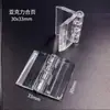 Puerta autoadhesiva sin perforación bisagra de puerta acrílico transparente hebilla de cierre de bisagra puerta de gabinete bisagra de gabinete hoja de loto plástico armario