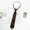 Estilo Japonés jk Corbata Mujer Talla Única Perezoso Preppy Estilo Camisa Uniforme Accesorios Uniforme Estudiante Cuadros Pareja Masculina Mismo Estilo