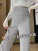 Pantalones de maternidad para primavera y otoño, pantalones acampanados con soporte para la barriga, nuevo modelo 2026, pantalones de cintura alta y cintura baja, leggings, pantalones de largo hasta el suelo