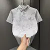Camisa Polo para Hombre 2026 Nueva de Verano Moderna con Bordado Decorado y Cuello Campana, Diseño Transpirable Casual de Manga Corta