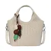 Bolso tipo cubo de un solo hombro para mujer, diagonal, nicho de fuego, bandolera, tejido, nuevo diseño de moda 2026, bolso de mano versátil, sensación de bolsa súper nicho