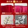 Decoração de Casamento Estilo Livro Vermelho Pequeno Conjunto de Área para Fotos com Roupão de Banho Flor Magnólia Artificial de Alta Qualidade Parede de Fundo para Layout do Quarto de Casamento