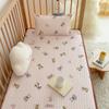 Sábana de algodón para cuna de bebé, sábana de algodón para bebé, funda de cama con costuras, funda de cama antideslizante, tapete pequeño para niños de jardín de infantes