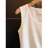 Chaleco Blanco para Mujer con Cuello de Encaje y Diseño Irregular, Nuevo Top de Moda Delgado para Primavera y Verano