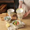 Kawashimaya Bol de Cerámica Japonés para el Hogar Nuevo Estilo 2022 Particularmente Hermoso Bol para Arroz Plato Platos Vajilla Set