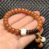 Pulsera de Raíz de Bodhi al por mayor, Cuentas de Barril Weathered, Pulsera de Bodhi para Mujer, Joyería de Círculo Único, Regalo Fresco