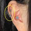 Brilhante azul diamante-embutido pequena estrela orelha osso unhas ~ prata esterlina doce vento frio torção parafuso brincos sleep-free pick-up