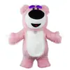 Disfraz de Muñeco de Dibujos Animados Inflable de Peluche Disfraz de Oso Fresa para Actuación Evento Caminar Lindo Oso Fresa Inflable Nuevo