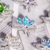 Aleación de doble cara con diamantes de imitación de loto agujero recto cuentas sueltas con cuentas DIY cadena para teléfono móvil llavero cadena para bolso accesorios de joyería