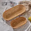 Vajilla japonesa vid de otoño natural tejida cesta de almacenamiento bandeja para toallas de hotel cesta de aperitivos plato de frutas tejido cesta de frutas cesta de pan