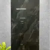 Azulejos de Piso de Pedra de Luxo Estilo Francês Preto Minimalista com Padrão de Mármore 60*120 Azulejos Cerâmicos para Hotéis e Supermercados, Azulejos Brilhantes Cor de Café