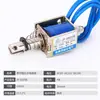 Eletroímã Push-Pull Pequeno Micro CC Tipo Through-Type 12V Haste de Empurrar Telescópica Impacto 5V6V Eletroímã 24V Curso Longo