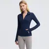 Cuello alto Ropa deportiva de yoga para mujer Top Ropa de entrenamiento de Pilates Ajustada Ropa de yoga Fitness Manga larga Adelgazante Otoño Invierno
