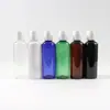 Botella atomizadora redonda transparente de 100 ml para aceites esenciales, rocío puro, tapa de aluminio, botella con dispensador para loción, champú, gel antibacterial