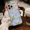 Funda de Teléfono Transparente Tulipán Azul de Bajo Costo y Alto Volumen para iPhone 17/18 Pro Max, Funda Suave a Prueba de Golpes al por Mayor